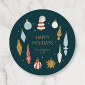 kerstversiering Prettige feestdagen Bedankjes Labels (Achterkant)