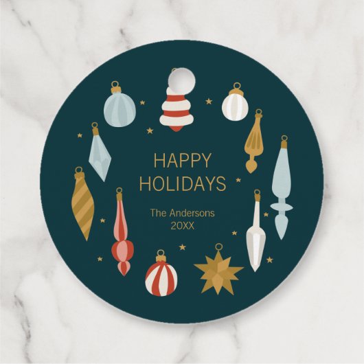 kerstversiering Prettige feestdagen Bedankjes Labels (Achterkant)