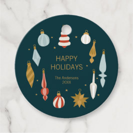 kerstversiering Prettige feestdagen Bedankjes Labels