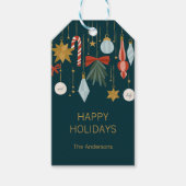 kerstversiering Prettige feestdagen Cadeaulabel (Voorkant)