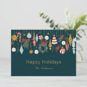 kerstversiering Prettige feestdagen Feestdagenkaart (Staand voorkant)