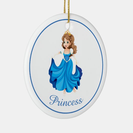 kerstversiering-prinses keramisch ornament (Rechts)