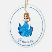 kerstversiering-prinses keramisch ornament (Links)