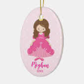 kerstversiering prinses keramisch ornament (Links)
