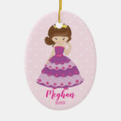 kerstversiering prinses keramisch ornament (Voorkant)