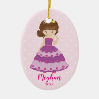 kerstversiering prinses keramisch ornament