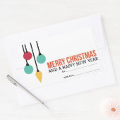 kerstversiering rechthoekige sticker (Envelop)