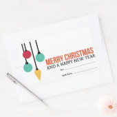 kerstversiering rechthoekige sticker (Envelop)