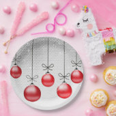 Kerstversiering Red ID251 Papieren Bordje (Feest)