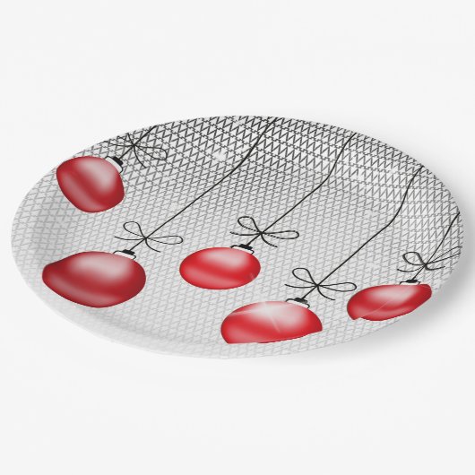 Kerstversiering Red ID251 Papieren Bordje (Gekanteld)