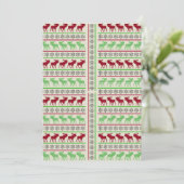 KERSTVERSIERING REN KAART (Staand voorkant)
