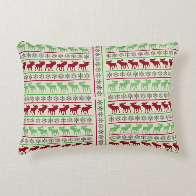 KERSTVERSIERING RENDEER  ACCENT KUSSEN (Voorkant)