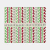 KERSTVERSIERING RENDEER FLEECE DEKEN (Voorkant (Horizontaal))