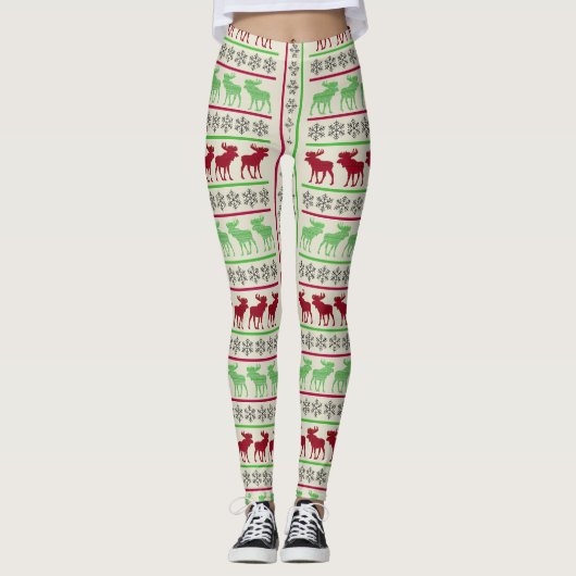 KERSTVERSIERING RENDEER LEGGINGS (Voorkant)