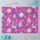 Kerstversiering Rendier Sneeuwvlokken Kerstmis Tissuepapier (Craft)