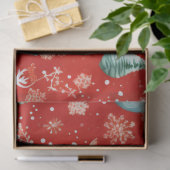 Kerstversiering Rendier Sneeuwvlokken Kerstmis Tissuepapier (Geschenk)