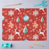 Kerstversiering Rendier Sneeuwvlokken Kerstmis Tissuepapier (Craft)
