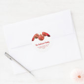 Kerstversiering retour adres envelop afdichting ronde sticker (Envelop)