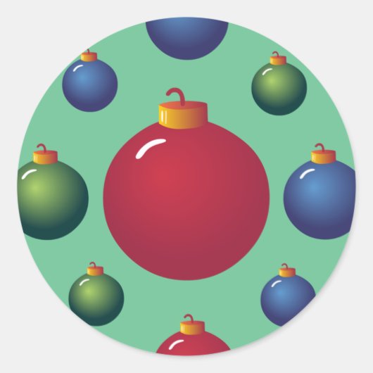 kerstversiering ronde sticker (Voorkant)