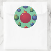 kerstversiering ronde sticker (Tas)