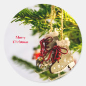 kerstversiering ronde sticker (Voorkant)