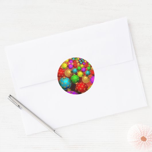 kerstversiering ronde sticker (Envelop)