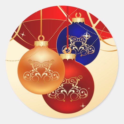 kerstversiering ronde sticker (Voorkant)