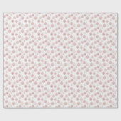 Kerstversiering Roze Witte Kerst Cadeaupapier (Vlak)