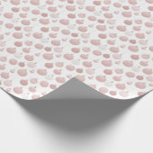 Kerstversiering Roze Witte Kerst Cadeaupapier (Hoek)