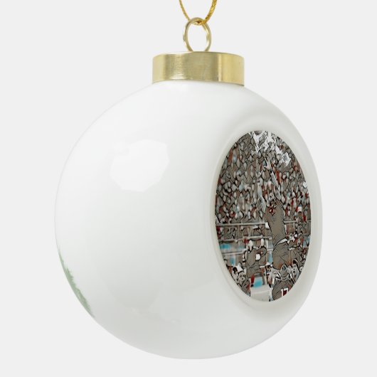 Kerstversiering - Rugby Lovers Keramische Bal Ornament (Links)