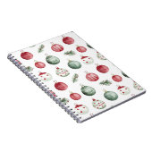 Kerstversiering rustieke waterverf vibe notitieboek (Rechterzijde)