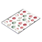 Kerstversiering rustieke waterverf vibe notitieboek (Linkerzijde)