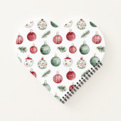 Kerstversiering rustieke waterverf vibe notitieboek (Achterkant)