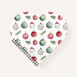 Kerstversiering rustieke waterverf vibe notitieboek