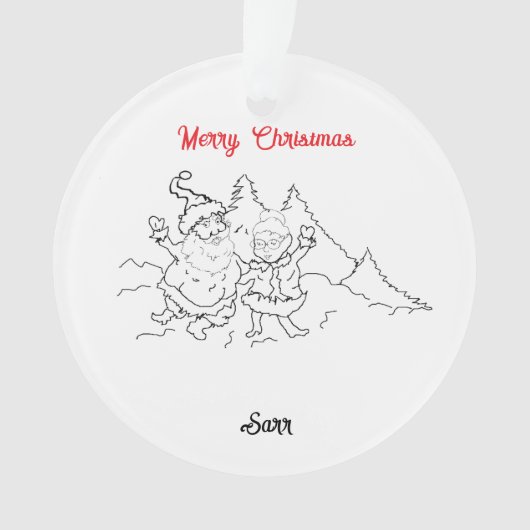 Kerstversiering: Santa & Mrs Claus Ornament (voorkant)