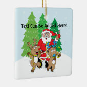 kerstversiering "Santa" personaliseren Keramisch Ornament (Rechts)