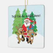 kerstversiering "Santa" personaliseren Keramisch Ornament (Links)