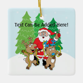 kerstversiering "Santa" personaliseren Keramisch Ornament