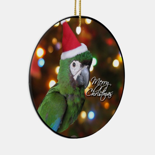 kerstversiering Santa Severe Macaw Keramisch Ornament (Rechts)