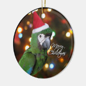 kerstversiering Santa Severe Macaw Keramisch Ornament (Links)