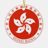 kerstversiering SAR Hongkong Keramisch Ornament (Voorkant)