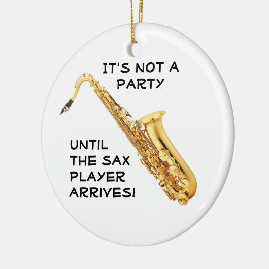kerstversiering SAXOPHONE Keramisch Ornament (Links)