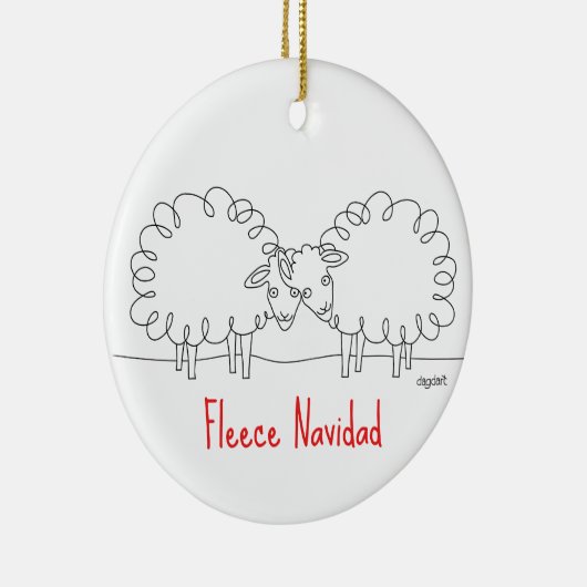 kerstversiering schapen keramisch ornament (Rechts)