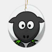 kerstversiering schapen keramisch ornament (Links)