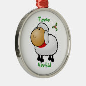 Kerstversiering schapen metalen ornament (Rechts)