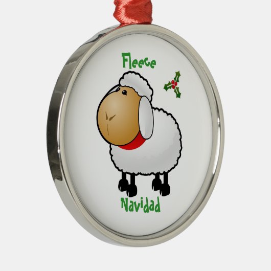 Kerstversiering schapen metalen ornament (Rechts)