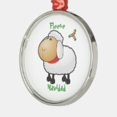 Kerstversiering schapen metalen ornament (Links)