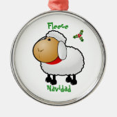 Kerstversiering schapen metalen ornament (Voorkant)