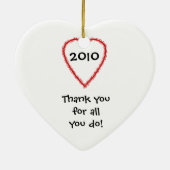 Kerstversiering schoolvrijwilliger keramisch ornament (Achterkant)