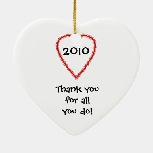 Kerstversiering schoolvrijwilliger keramisch ornament (Achterkant)